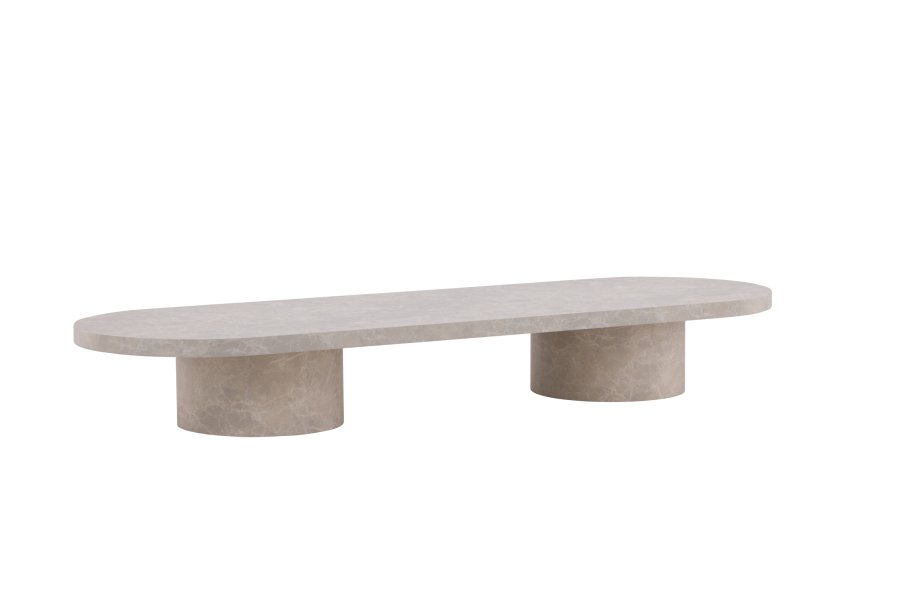 VENTURE DESIGN Narvik sofabord, rektangulr - beige 3D-papir MDF (190x60)