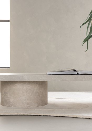 VENTURE DESIGN Narvik sofabord, rektangulr - beige 3D-papir MDF (190x60)