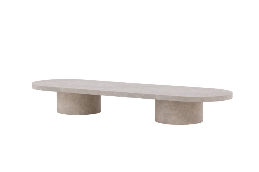 VENTURE DESIGN Narvik sofabord, rektangulr - beige 3D-papir MDF (190x60)