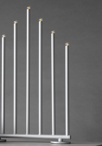 VENTURE DESIGN Björnfjället bordlampe, m. dmpning - mat slv stl (50cm)