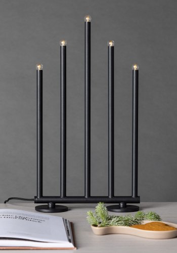 VENTURE DESIGN Björnfjället bordlampe, m. dmpning - mat sort stl (40cm)