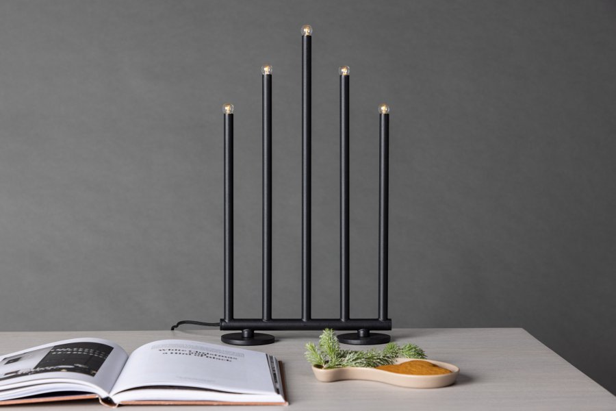 VENTURE DESIGN Björnfjället bordlampe, m. dmpning - mat sort stl (40cm)