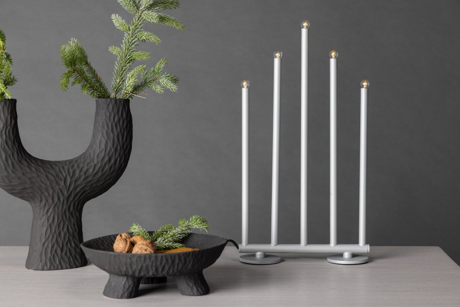 VENTURE DESIGN Björnfjället bordlampe, m. dmpning - mat slv stl (40cm)