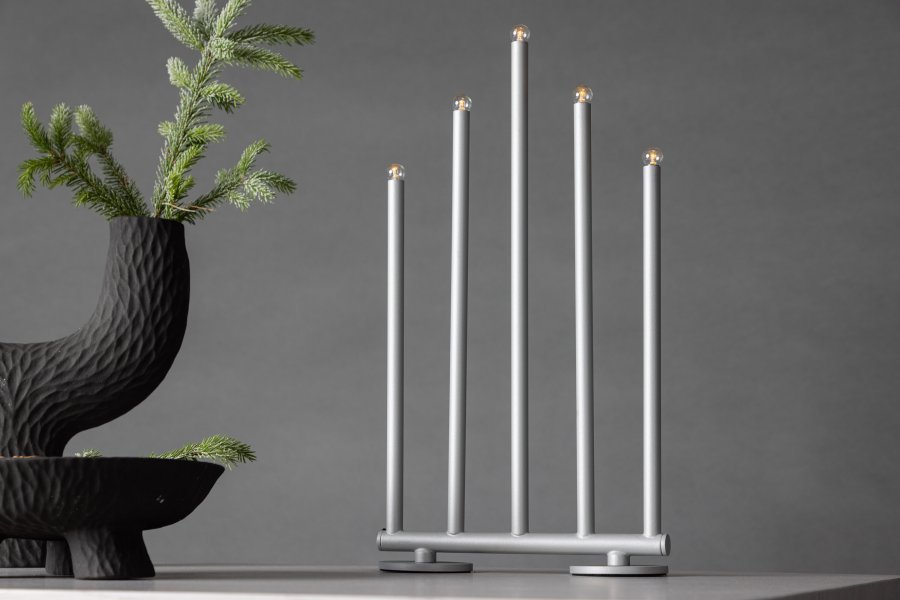 VENTURE DESIGN Björnfjället bordlampe, m. dmpning - mat slv stl (40cm)