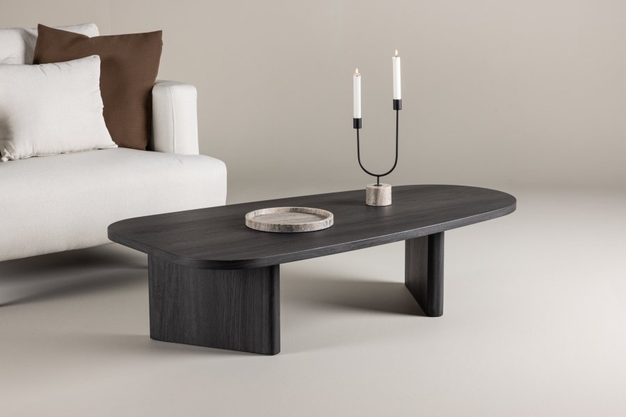 VENTURE DESIGN Grönvik sofabord - sort MDF (130x65)