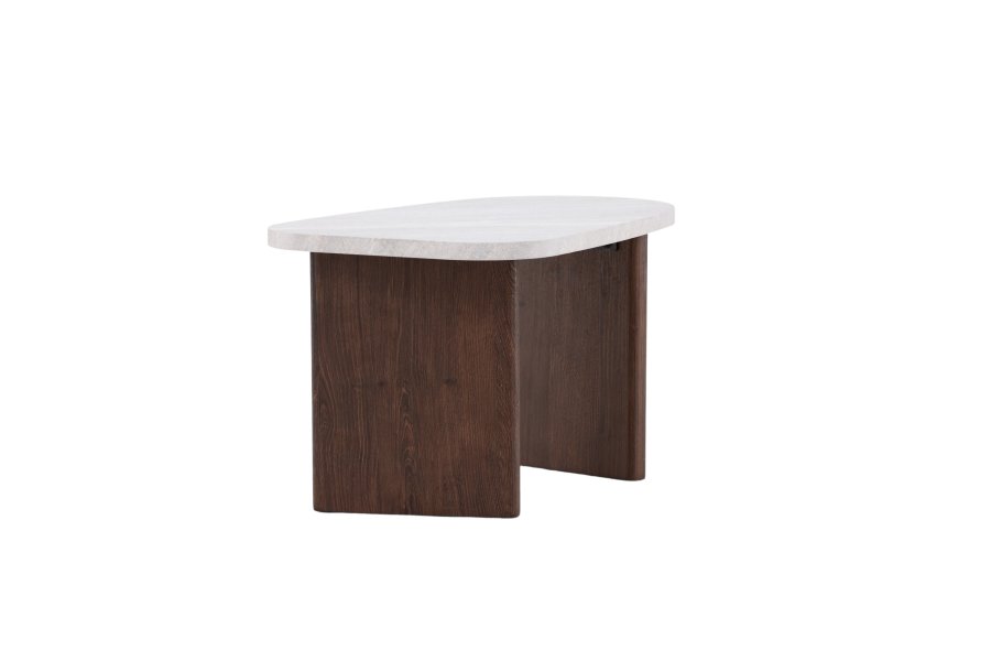 VENTURE DESIGN Grönvik sidebord - lysegr betonlook og mocca MDF (70x45)