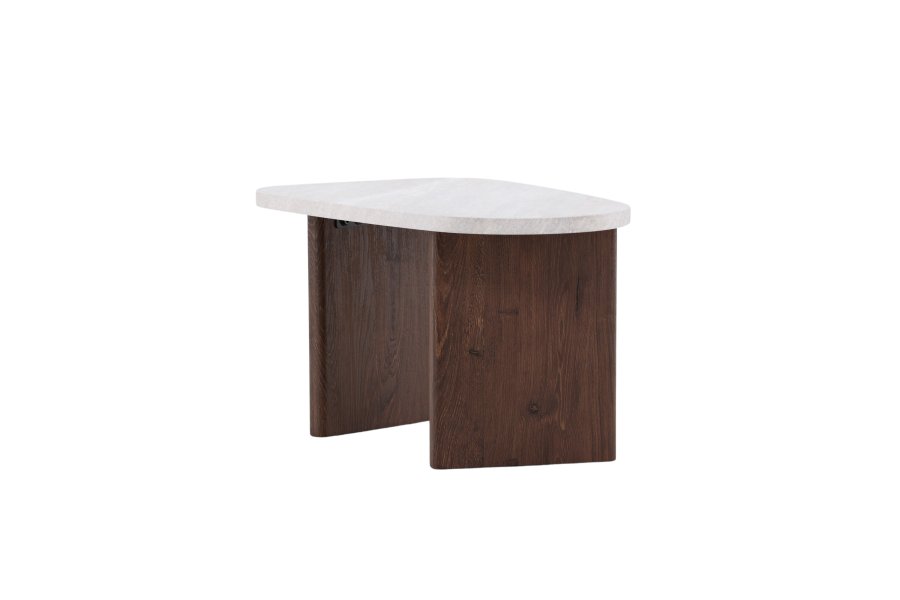 VENTURE DESIGN Grönvik sidebord - lysegr betonlook og mocca MDF (70x45)
