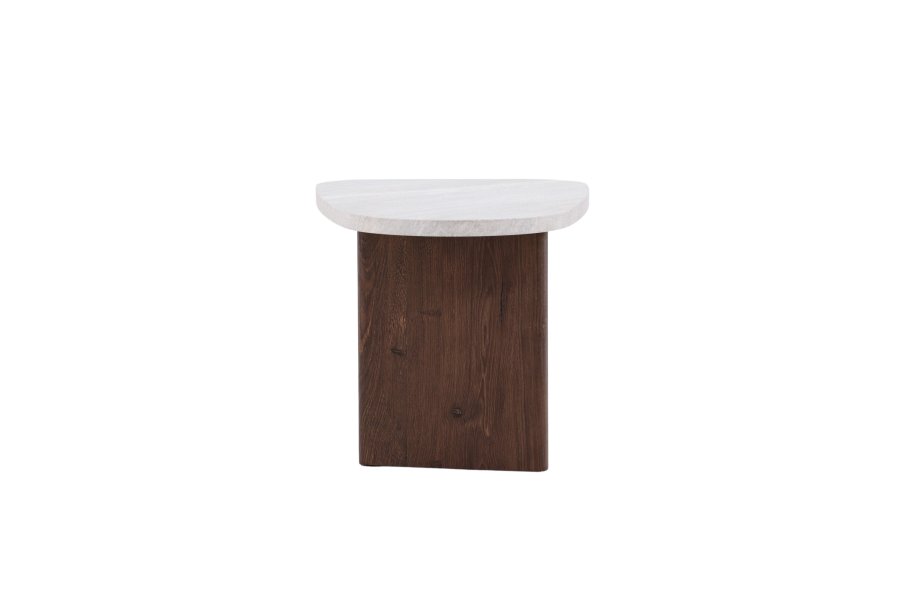VENTURE DESIGN Grönvik sidebord - lysegr betonlook og mocca MDF (70x45)