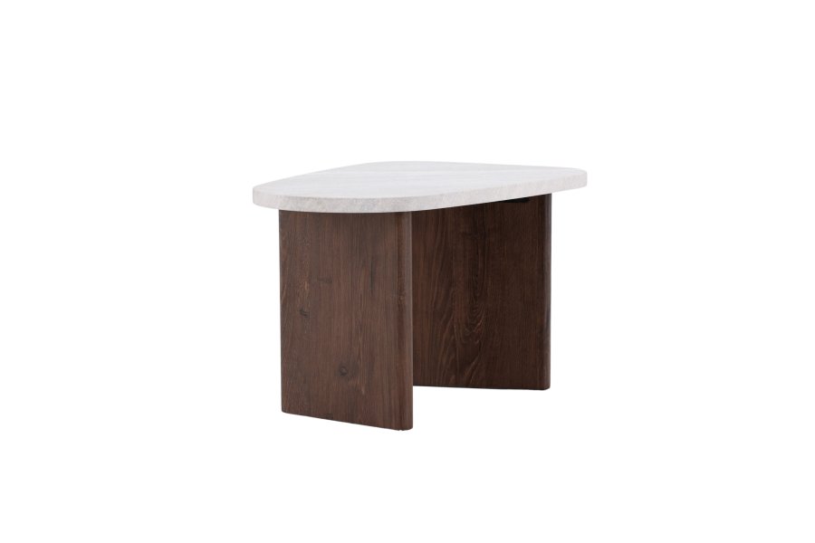 VENTURE DESIGN Grönvik sidebord - lysegr betonlook og mocca MDF (70x45)