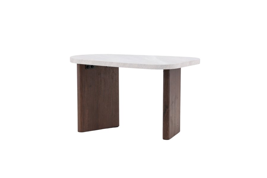 VENTURE DESIGN Grönvik sidebord - lysegr betonlook og mocca MDF (70x45)