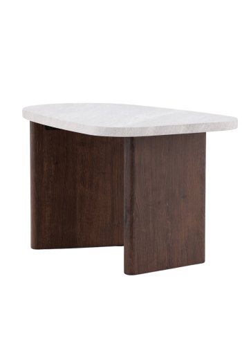 VENTURE DESIGN Grönvik sidebord - lysegr betonlook og mocca MDF (70x45)