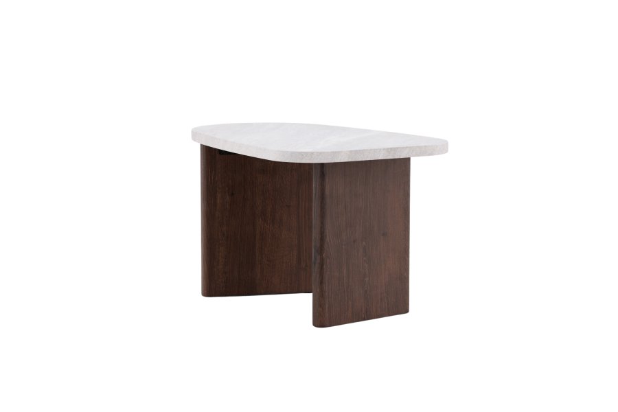 VENTURE DESIGN Grönvik sidebord - lysegr betonlook og mocca MDF (70x45)