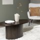VENTURE DESIGN Bianca sofabord, oval - mokka finér (120x55)