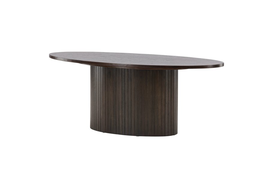 VENTURE DESIGN Bianca sofabord, oval - mokka finér (120x55)
