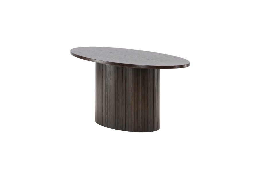 VENTURE DESIGN Bianca sofabord, oval - mokka finér (120x55)