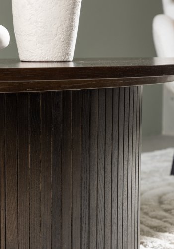 VENTURE DESIGN Bianca sofabord, oval - mokka finér (120x55)