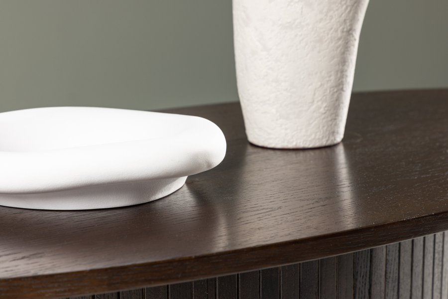 VENTURE DESIGN Bianca sofabord, oval - mokka finér (120x55)