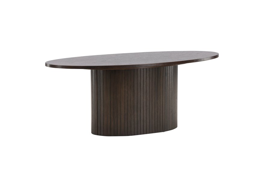 VENTURE DESIGN Bianca sofabord, oval - mokka finér (120x55)