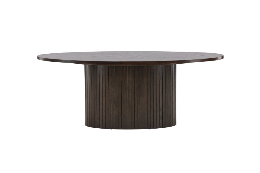 VENTURE DESIGN Bianca sofabord, oval - mokka finér (120x55)