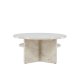 VENTURE DESIGN lesund sofabord, m. hylde, rund - beige marmor look MDF (85)