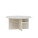 VENTURE DESIGN lesund sofabord, m. hylde, rund - beige marmor look MDF (85)