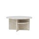 VENTURE DESIGN lesund sofabord, m. hylde, rund - beige marmor look MDF (85)