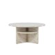 VENTURE DESIGN lesund sofabord, m. hylde, rund - beige marmor look MDF (85)