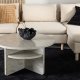 VENTURE DESIGN lesund sofabord, m. hylde, rund - beige marmor look MDF (85)