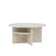 VENTURE DESIGN lesund sofabord, m. hylde, rund - beige marmor look MDF (85)