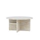 VENTURE DESIGN lesund sofabord, m. hylde, rund - beige marmor look MDF (85)