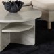 VENTURE DESIGN lesund sofabord, m. hylde, rund - beige marmor look MDF (85)