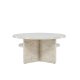 VENTURE DESIGN lesund sofabord, m. hylde, rund - beige marmor look MDF (85)