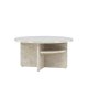 VENTURE DESIGN lesund sofabord, m. hylde, rund - beige marmor look MDF (85)
