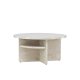 VENTURE DESIGN lesund sofabord, m. hylde, rund - beige marmor look MDF (85)