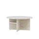 VENTURE DESIGN lesund sofabord, m. hylde, rund - beige marmor look MDF (85)