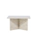 VENTURE DESIGN lesund sofabord, m. hylde, kvadratisk - beige marmor look MDF (75x75)
