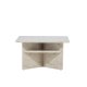 VENTURE DESIGN lesund sofabord, m. hylde, kvadratisk - beige marmor look MDF (75x75)