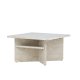 VENTURE DESIGN lesund sofabord, m. hylde, kvadratisk - beige marmor look MDF (75x75)
