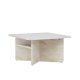 VENTURE DESIGN lesund sofabord, m. hylde, kvadratisk - beige marmor look MDF (75x75)
