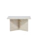 VENTURE DESIGN lesund sofabord, m. hylde, kvadratisk - beige marmor look MDF (75x75)