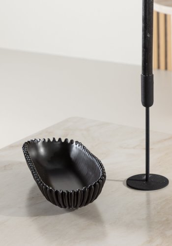 VENTURE DESIGN lesund sofabord, m. hylde, kvadratisk - beige marmor look MDF (75x75)