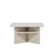 VENTURE DESIGN lesund sofabord, m. hylde, kvadratisk - beige marmor look MDF (75x75)