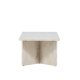VENTURE DESIGN lesund sofabord, m. hylde, rektangulr - beige marmor look MDF (120x60)