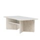 VENTURE DESIGN lesund sofabord, m. hylde, rektangulr - beige marmor look MDF (120x60)