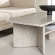 VENTURE DESIGN lesund sofabord, m. hylde, rektangulr - beige marmor look MDF (120x60)