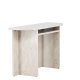 VENTURE DESIGN lesund konsolbord, m. 1 hylde - beige marmor look MDF (120x40)