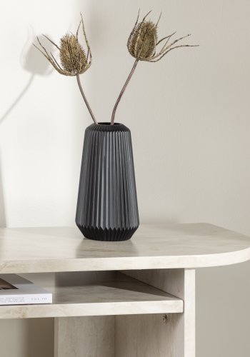 VENTURE DESIGN lesund konsolbord, m. 1 hylde - beige marmor look MDF (120x40)