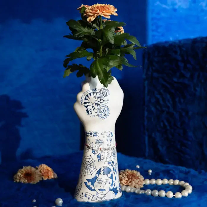 BOLD MONKEY Liberty Matters vase - bl keramik (H:31)