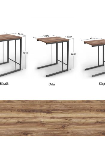 NORDVÄRK GGMBCZNG0001 Redebord (3 stykker), egGr