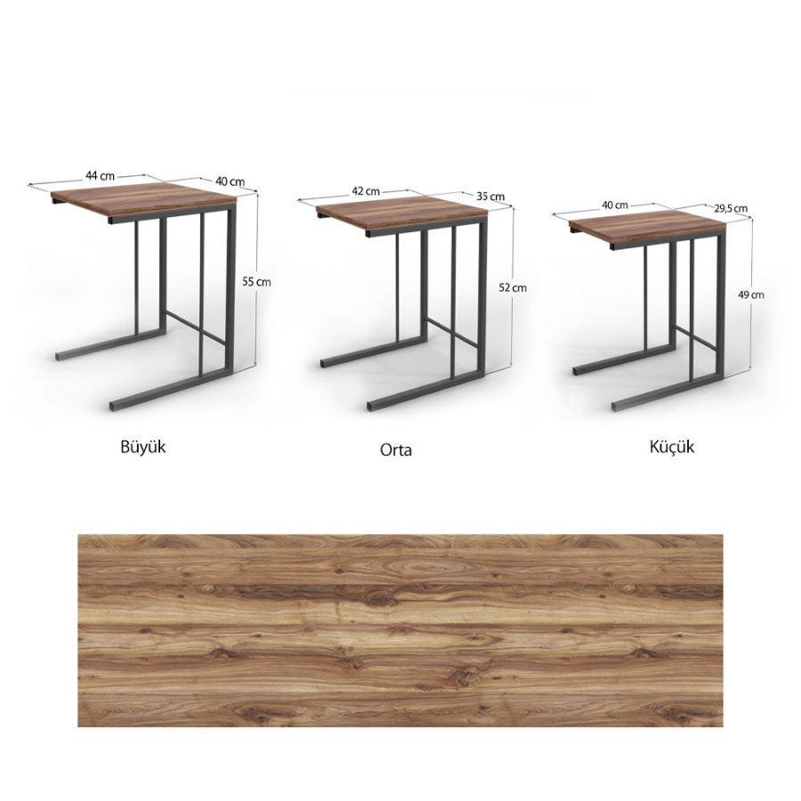 NORDVÄRK GGMBCZNG0001 Redebord (3 stykker), egGr